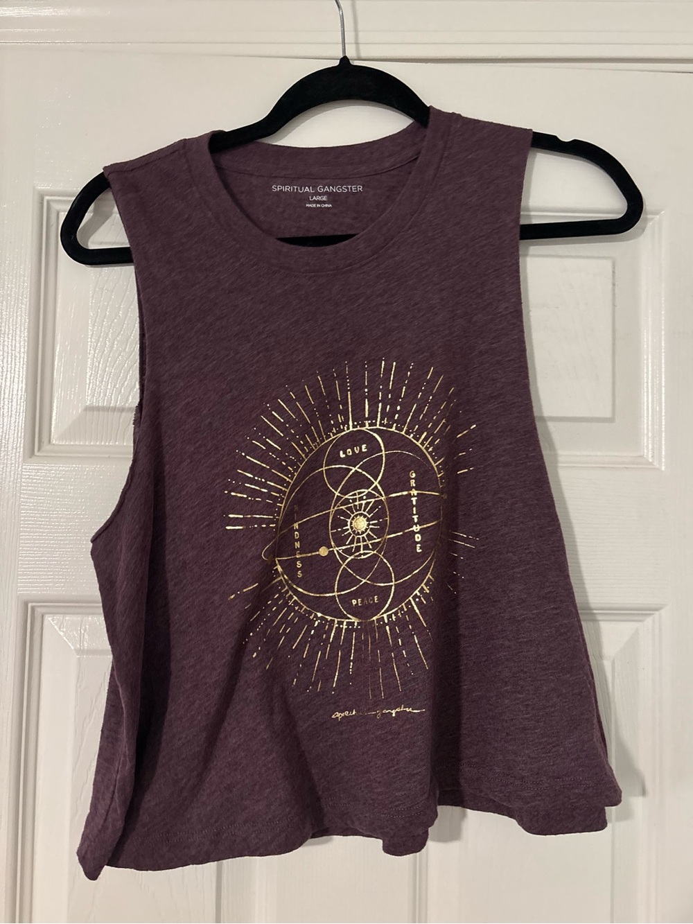 Spiritual Gangster Purple Sleeveless Tank